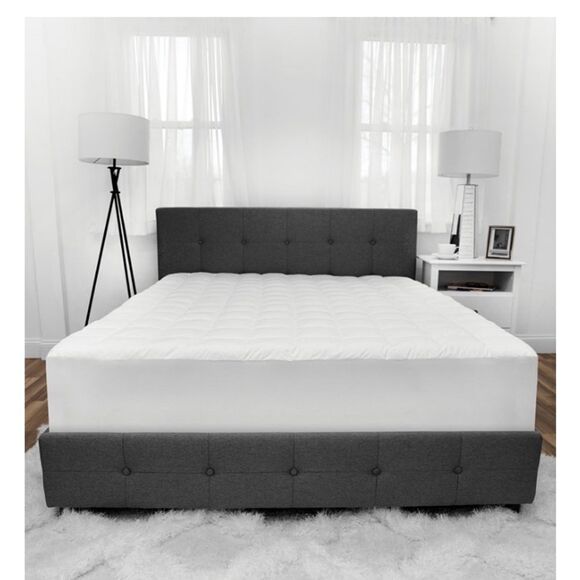 SensorPEDIC Luxury Top Loft Gel Fiber Mattress Pad, Full, White - Picture 1 of 9